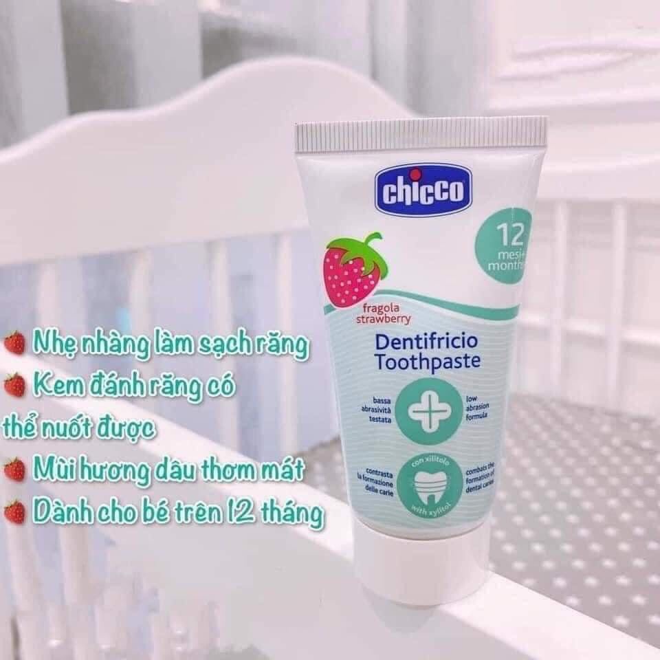 Kem đánh răng Chicco cho bé từ 6 tháng