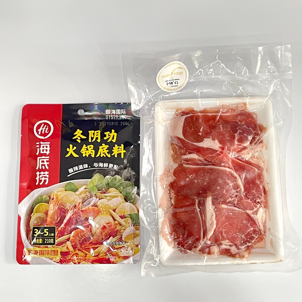[COMBO] GÙ BÒ ÚC KẾT HỢP VỚI CỐT LẨU THÁI HAIDILAO THƯỢNG HẠNG