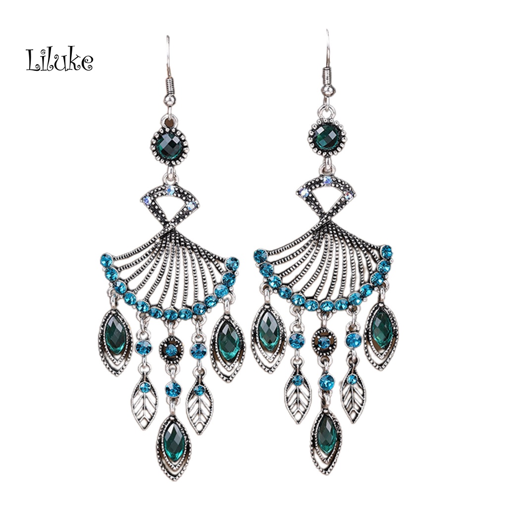 1 Đôi Bông Tai Hình Quạt Phong Cách Bohemian Thời Trang