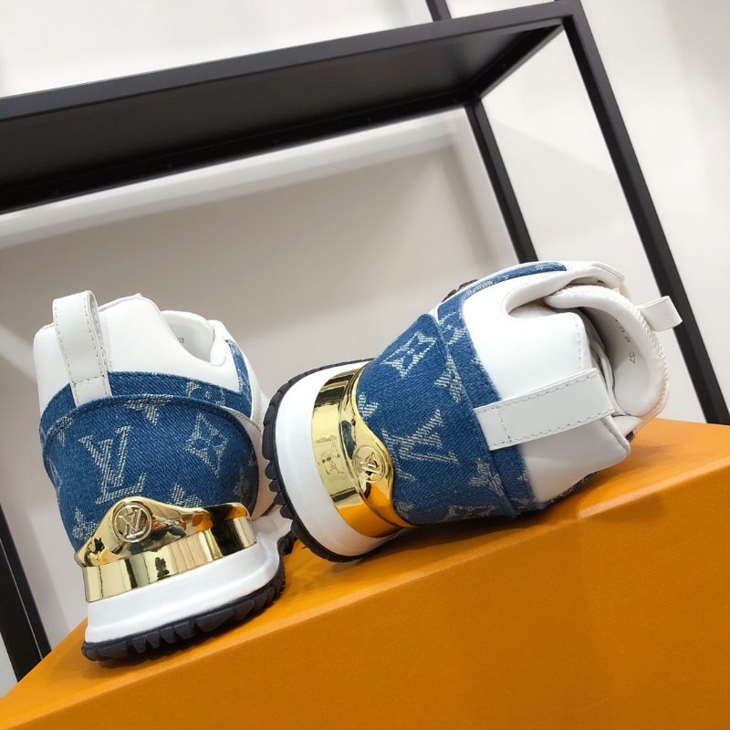 Giày thể thao nữ da thật nhiều màu đế cao 5cm LV