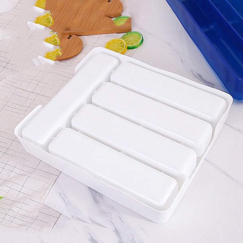 Khay Đựng Muỗng Đũa Chia Ngăn Màu Trắng Sắp Xếp Gọn Gàng Cho Nhà Bếp