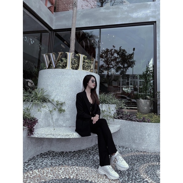 💓 Ảnh thật 💓 Quần nữ ống loe, Quần jean nữ kiểu ống vẩy cạp cap hai cúc phong cách uzzlang