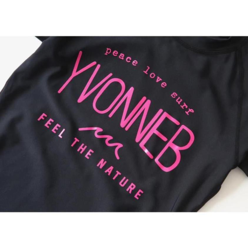 Có sẵn lẻ áo bơi nữ dài tay đen chữ đỏ FEEL THE NATURE 👙 sexy  ཾ '  ཾ ་ xịn | BigBuy360 - bigbuy360.vn