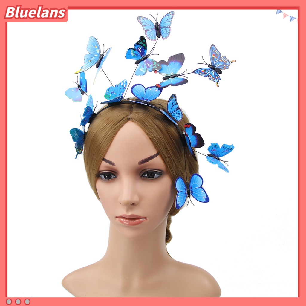 Cài Tóc Hình Vương Miện Đính Cánh Bướm Hóa Trang Halloween