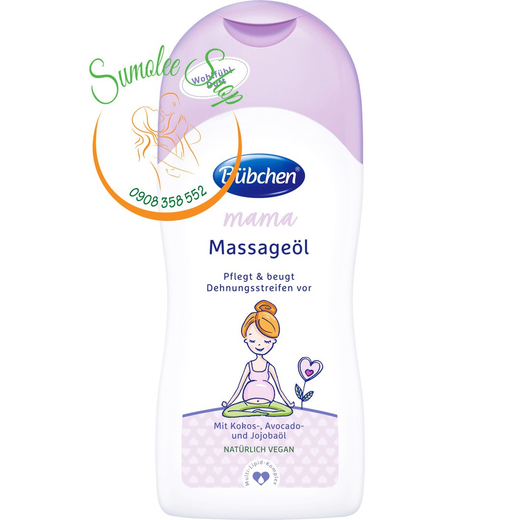 Dầu Massage Chống Rạn Da Cho Bà Bầu Bubchen Mama 200ml