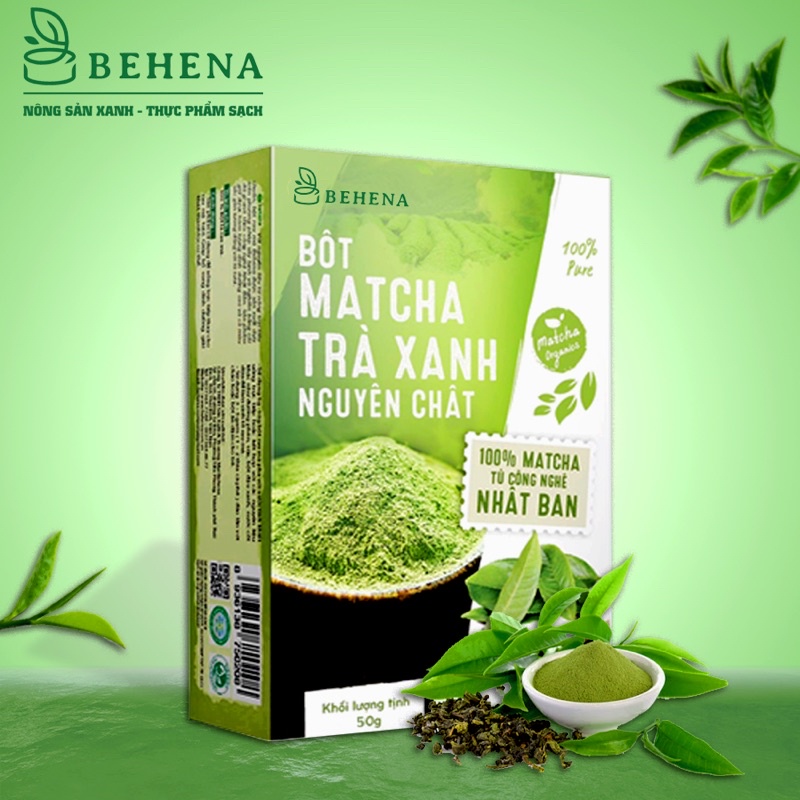 Bột trà xanh matcha nguyên chất Behena 50gr