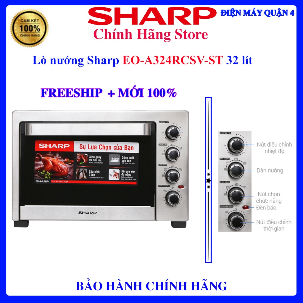 Lò nướng đối lưu Sharp EO-A324RCSV-ST - 32 lít - Đối lưu