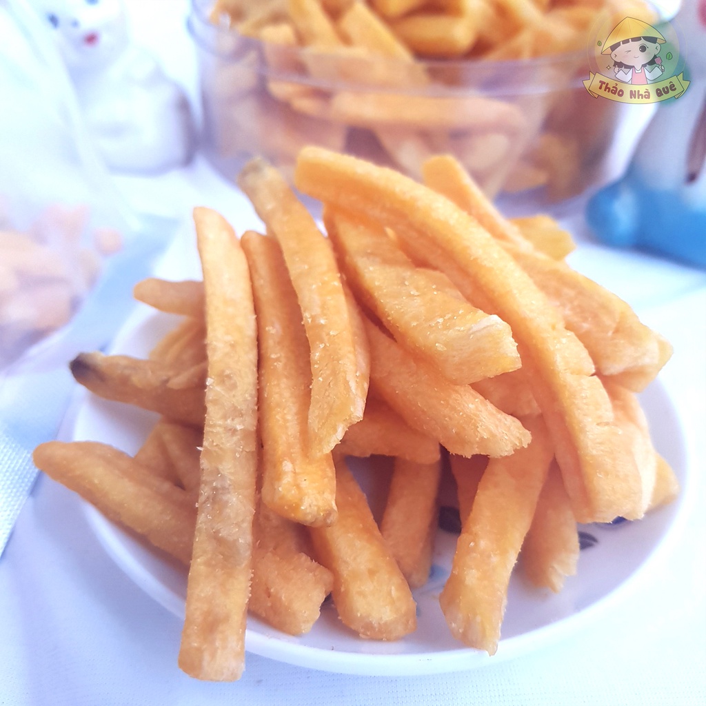 Khoai lang vàng sấy sợi giòn tan không đường không chất bảo quản 250/500g - Đồ ăn tết ăn vặt ngon