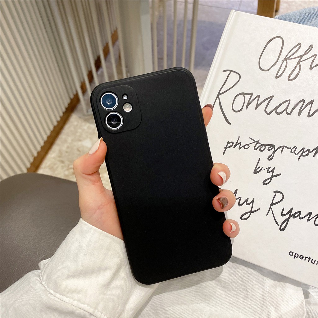 Ốp điện thoại nhựa mềm màu trơn cho iPhone12 MINI 11 PRO MAX 7/8plus SE2020 X/XS XR XSMAX