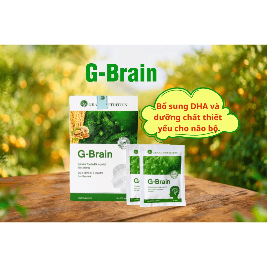 G-Brain Cốm  Trí Não hỗ trợ phát triển, tăng cường hệ Miễn Dịch cho Trẻ (GBrain gold plus new Chính Hãng)