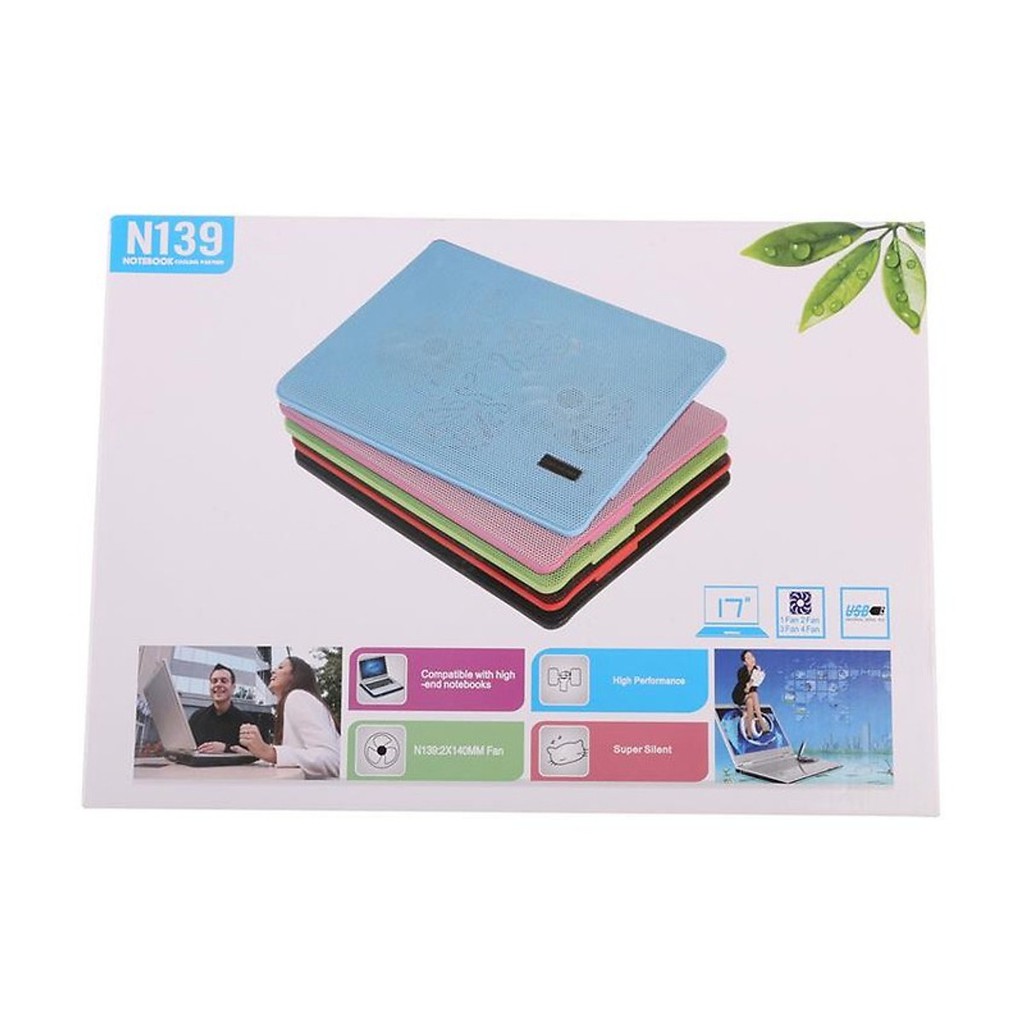 Tản Nhiệt Laptop 2 Quạt Tốc Độ Lớn