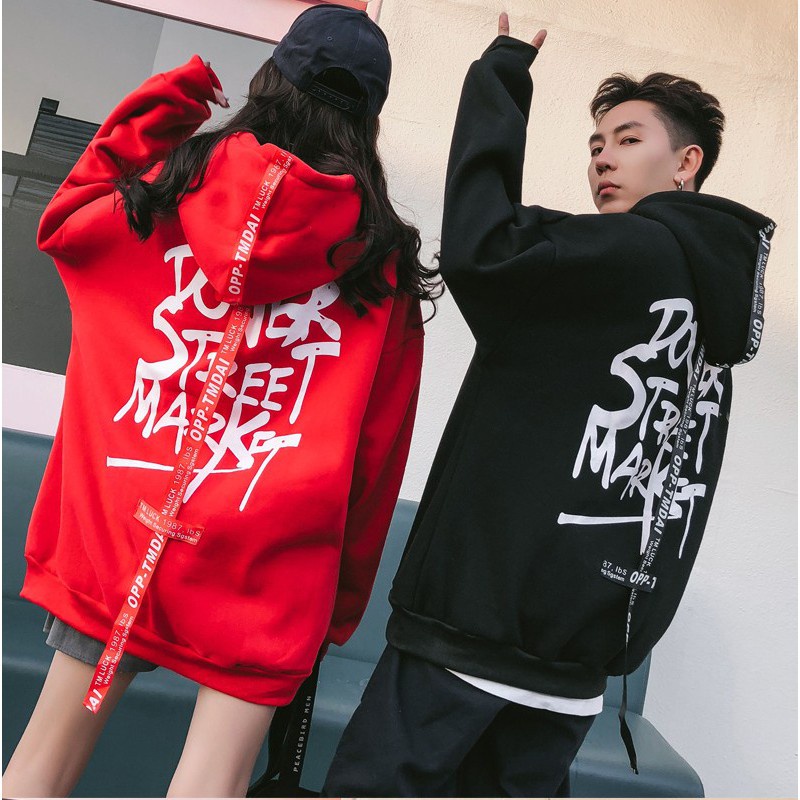 [Mũ Rộng] Hoodie Nam Nữ Form Rộng Chất Dày Ấm Áp Thu Đông DONER STREET MAKERS, Áo Khoác Nỉ Bông Có Mũ Unisex