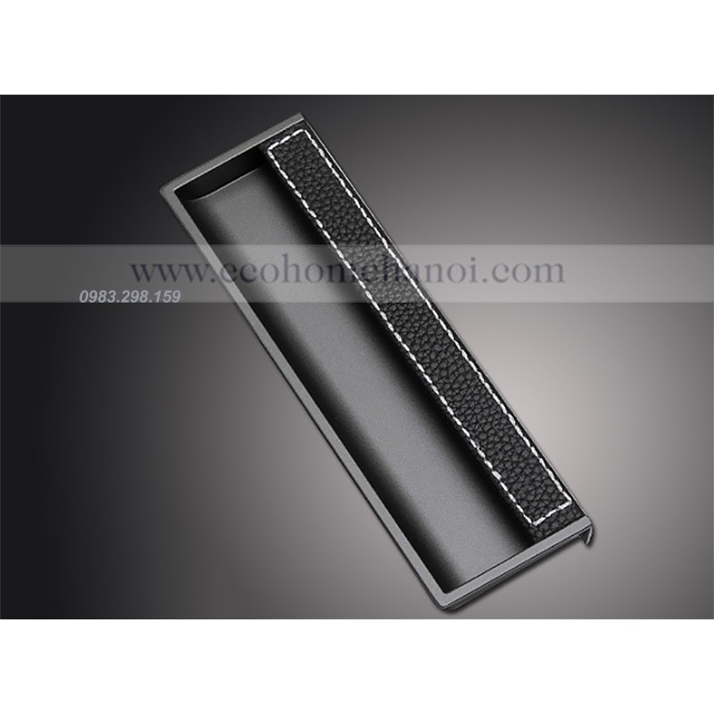 Tay nắm âm cánh tủ  viền phối da cao cấp CH8022