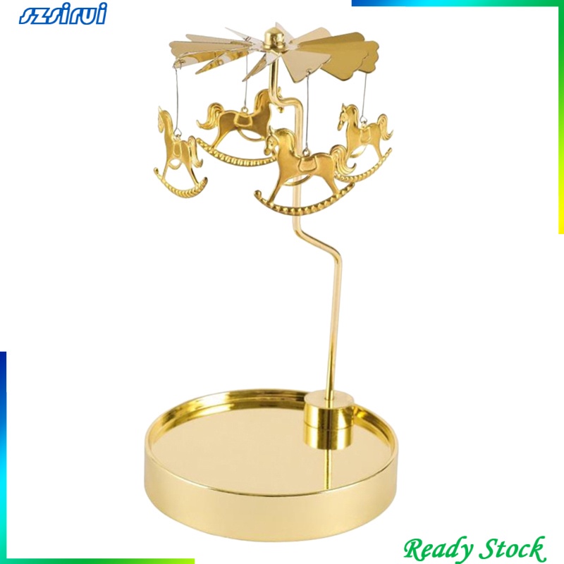 Phụ kiện giá đỡ đèn cầy dạng xoay trang trí nội thất và bàn làm việc