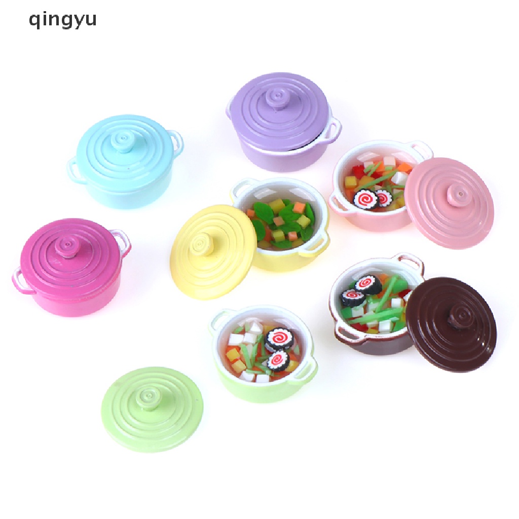 Nồi Nấu Súp Mini Màu Sắc Xinh Xắn 1: 12 Trang Trí Nhà Búp Bê