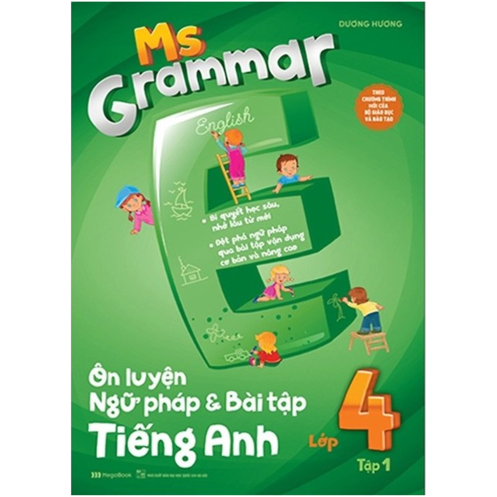 Sách Megabook - Combo Ms Grammar - Ôn Luyện Ngữ Pháp Và Bài Tập Tiếng Anh Lớp 4: Tập 1 Và 2
