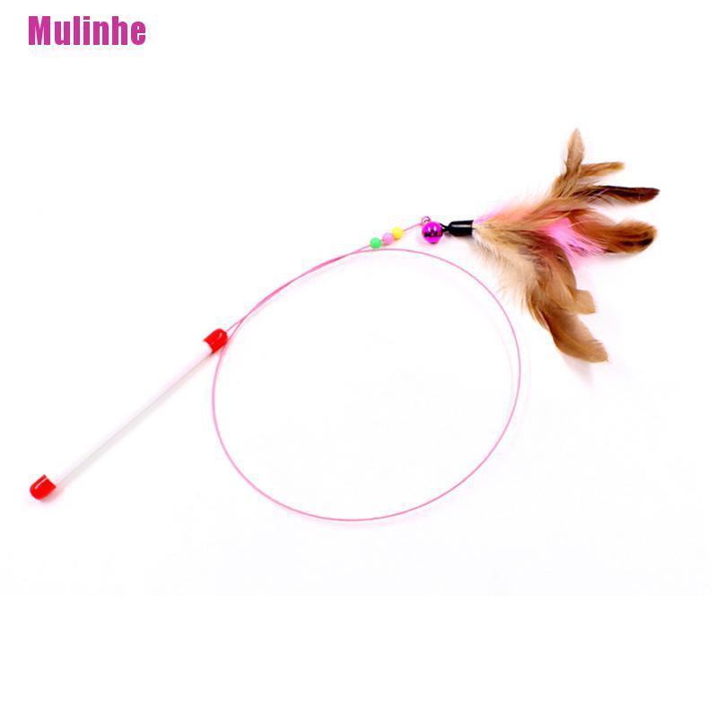 Đồ chơi chọc mèo cưng có lông vũ và chuông vui nhộn tiện lợi
