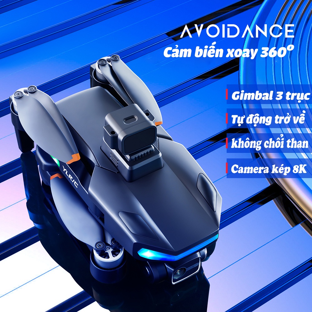 Flycam S135 pro MAX: Camera 8K GPS Cảm Biến Tránh Vật Cản, Thời Gian Bay 30 Phút, Tầm Xa 1500m, Không Chổi Than, 5GWIFI