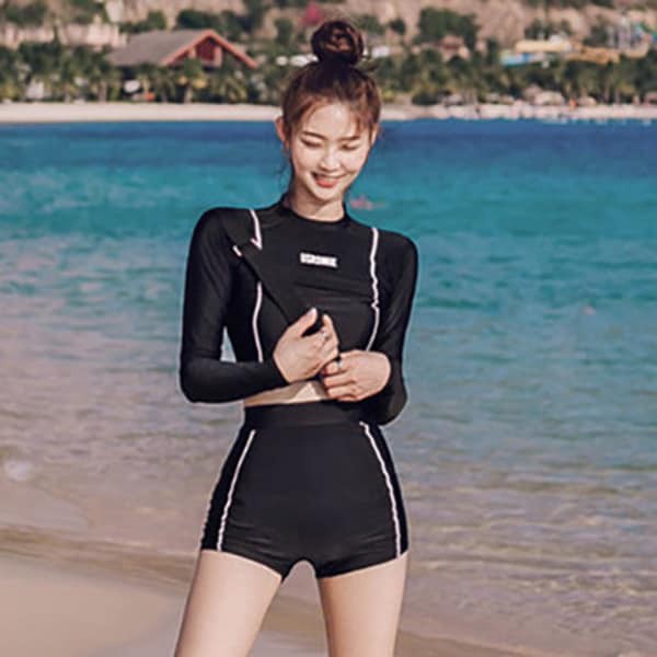 Bộ bikini đi biển đi dã ngoại đồ bơi dài tay chất thun cao cấp hot 2022 Yukago AA7000
