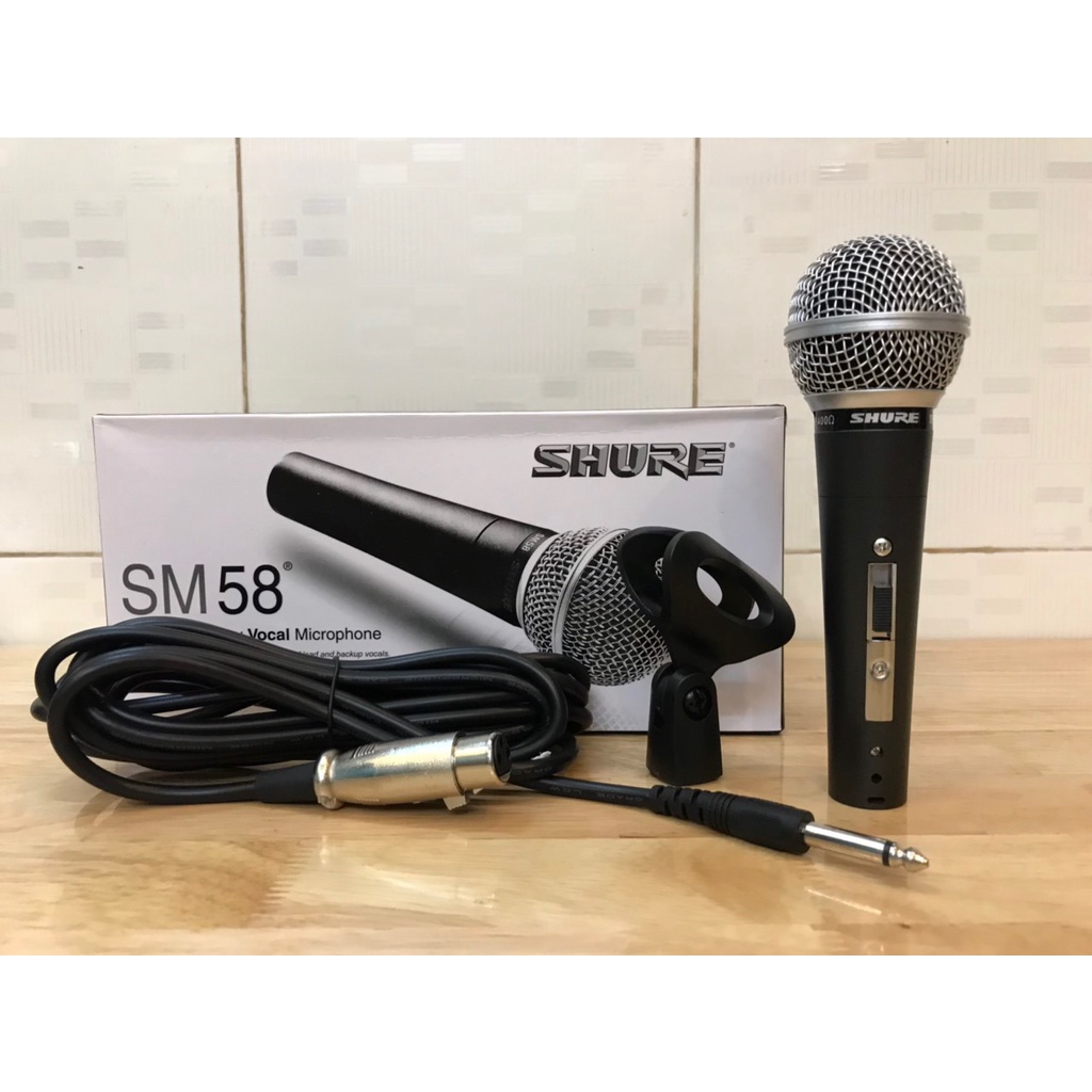 Micro có dây Shure SM-58, mic hát karaoke hay, BH 12 tháng