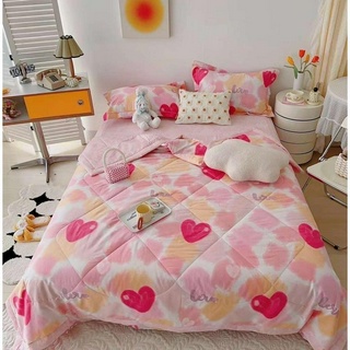 Bộ chăn ga gối cotton 100% chăn hè trần bông tấm sẵn hàng
