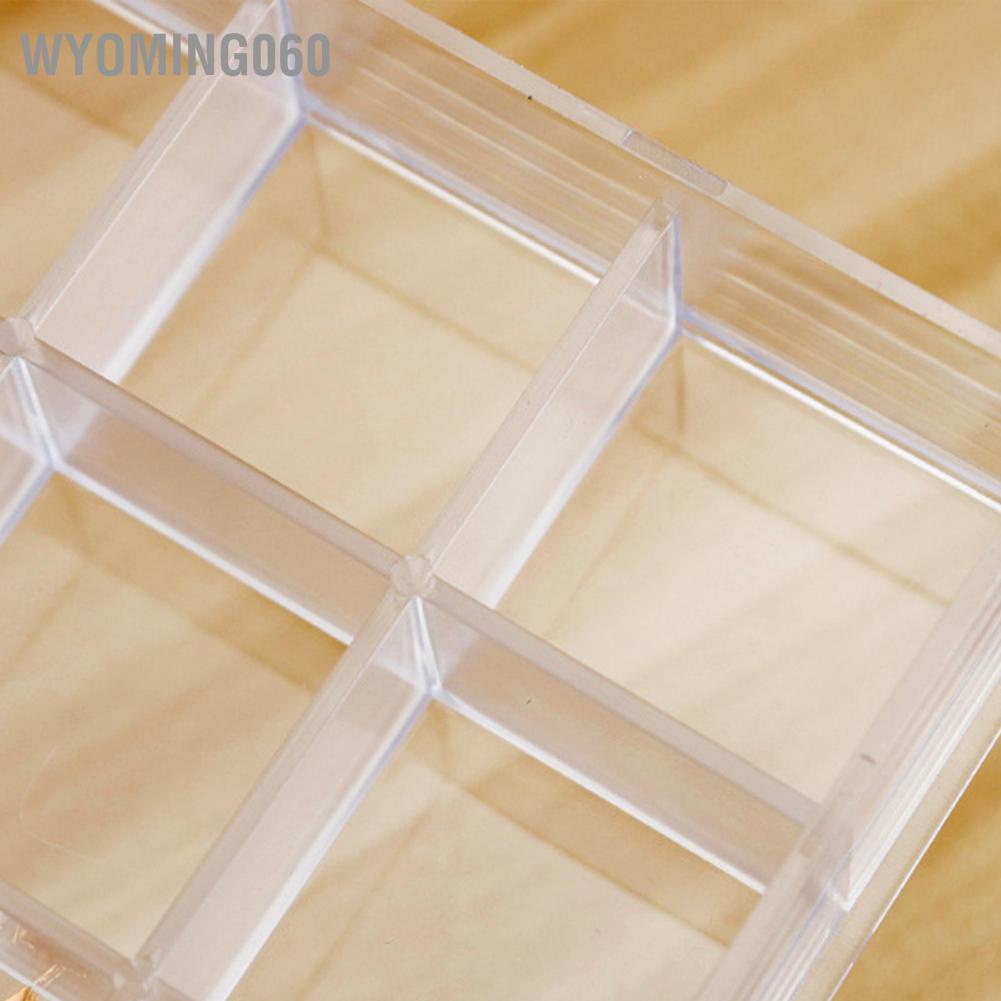 Wyoming060 5 Layer Transparent Jewelry Box Drawer Type Dustproof Storage 120 Compartm
