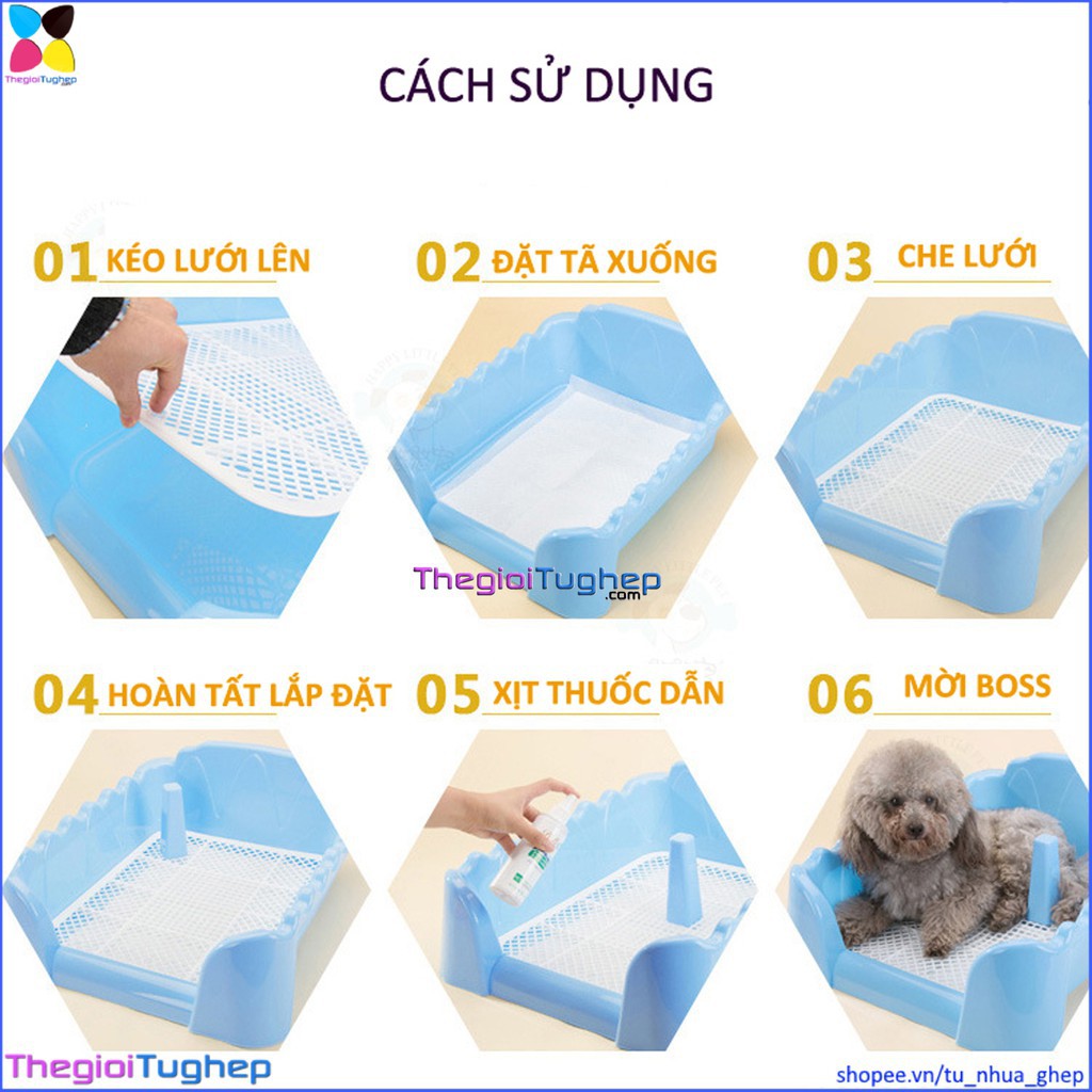 Miếng lót cho chó đi vệ sinh, tã giấy khay, lồng chuồng thú cưng, mèo siêu thấm hút (bán lẻ từng tấm)