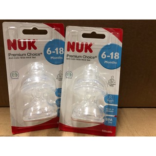 BỘ 2 NÚM TI NUK SILICONE S2 - size L - NU66060