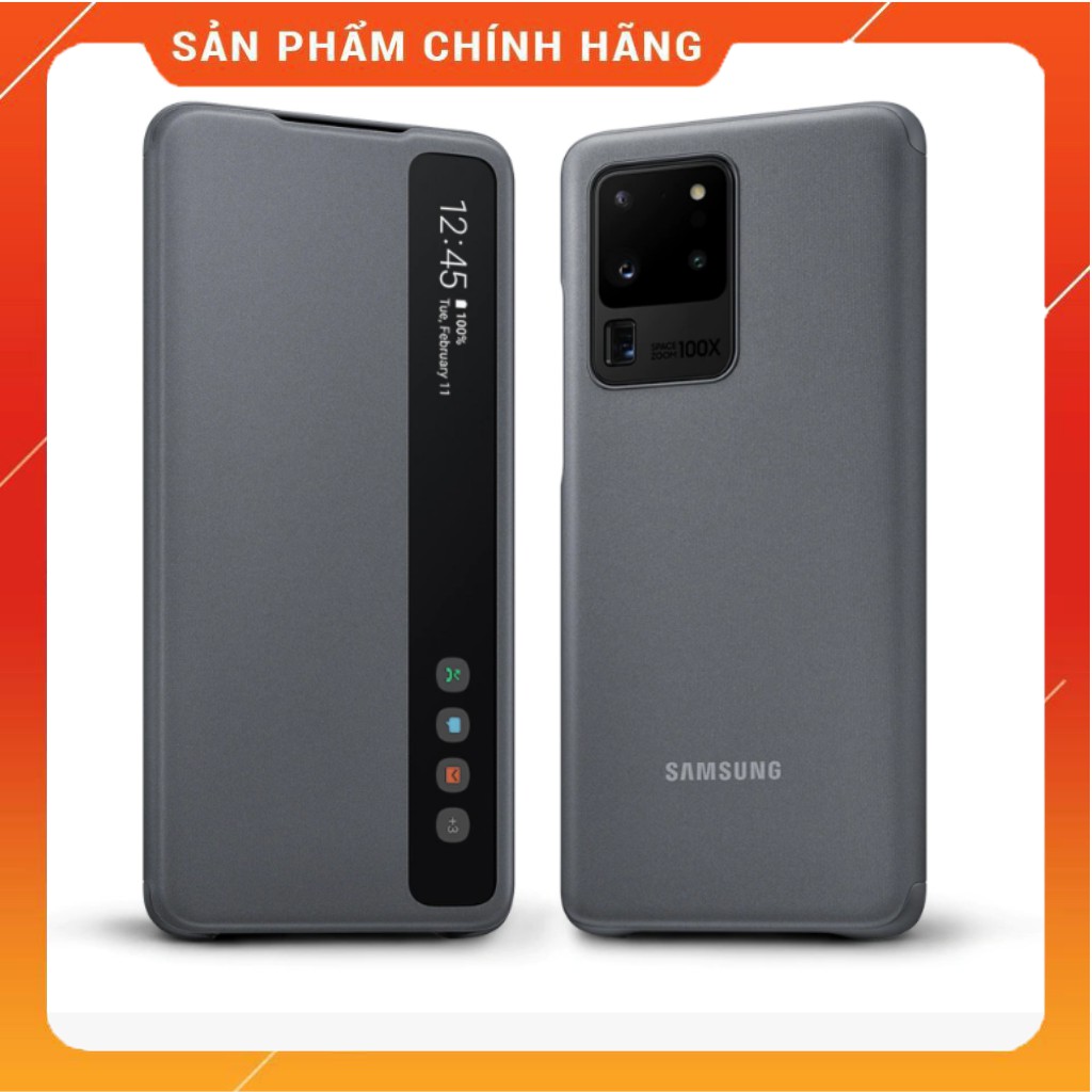 [Mã ELMS5 giảm 7% đơn 300K] [FREESHIP] Bao Da Clear View Samsung S20 Ultra ✅Vuốt Trả Lời ✅Chống Sốc Chính Hãng