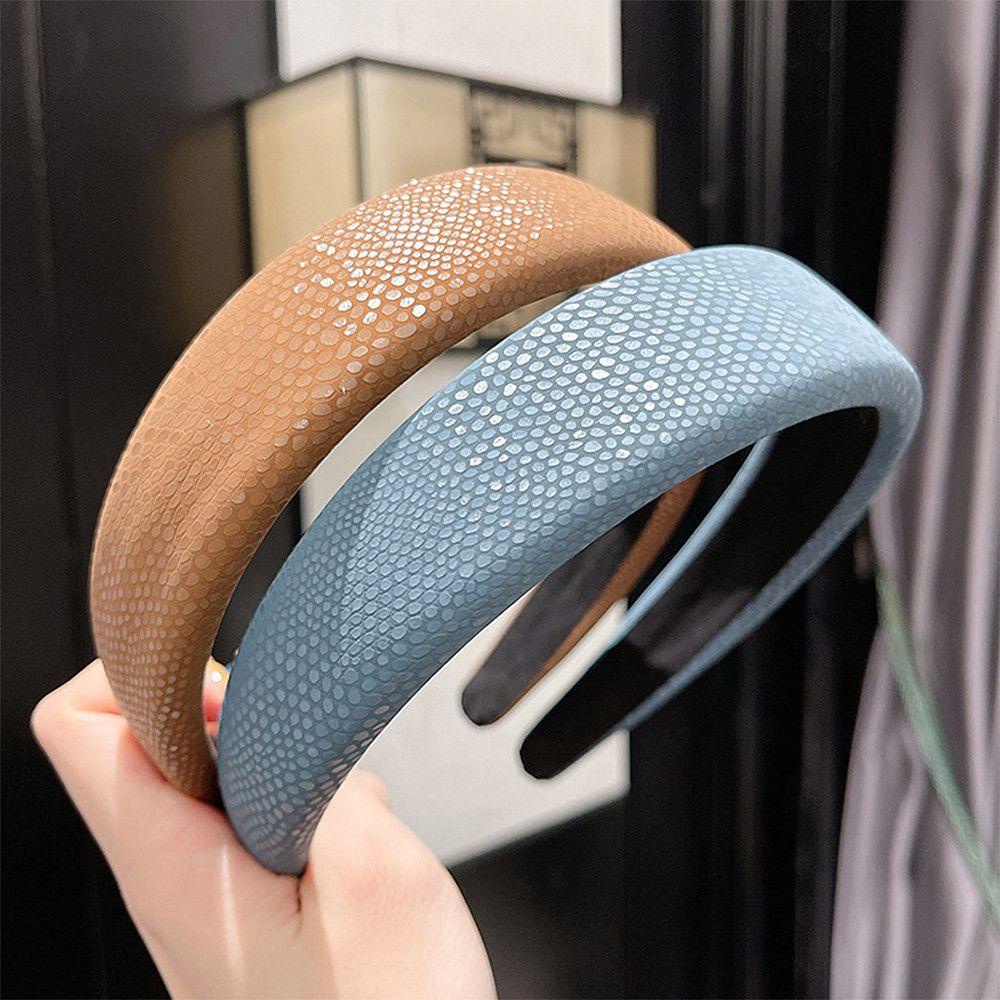 Băng Đô Cài Tóc Bằng Xốp Họa Tiết Vảy Cá Lấp Lánh Dễ Phối Đồ