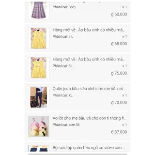 Combo 1 đầm 2 áo 2 quần và 2 áo lót bầu