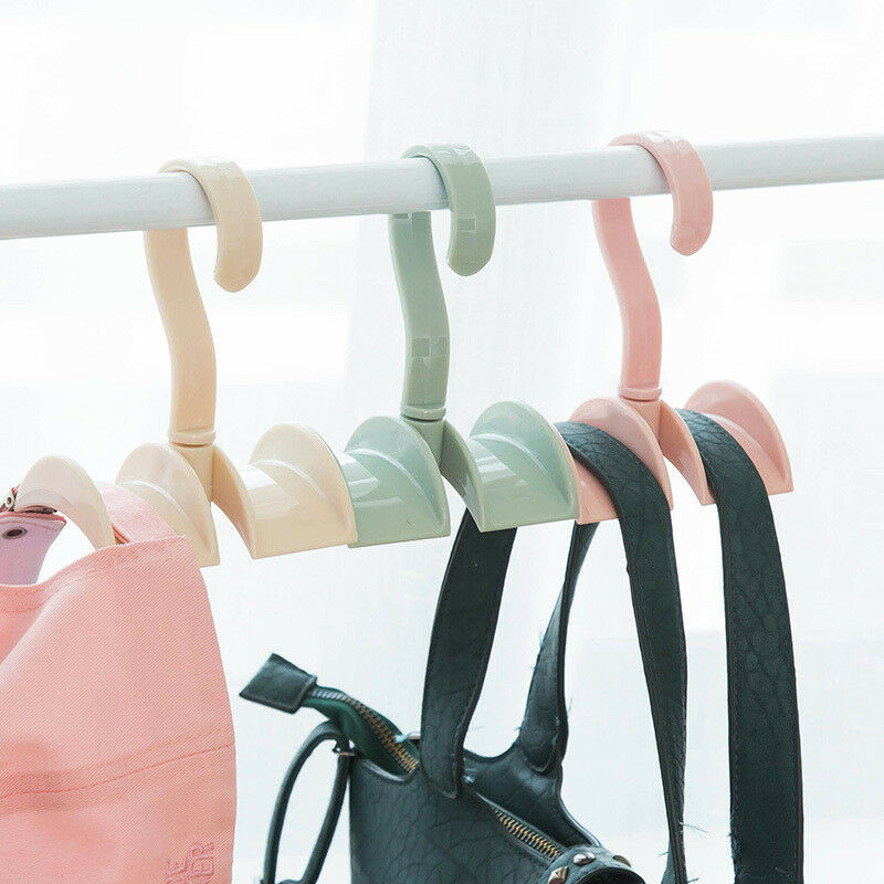 360 Rotation Closet Organizer Rod  / Clothes Handbag Hanger / Wardrobe Clothes Closet Hanging Rack / Home living Organizer Tool