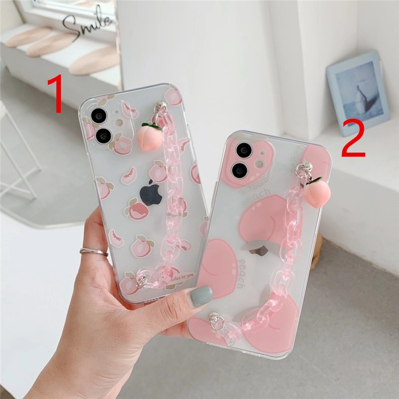 Ốp Lưng Trong Suốt Có Dây Đeo Xinh Xắn Cho Oppo F11 Pro A8 A32 A92S A52 A31 A53 2020 A9 2020 F5 F11 F9 A3S A5S A83 F1S Reno 2 Reno 5 Pro R9S