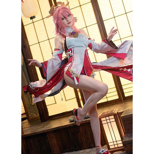 Bộ Tóc Giả Hóa Trang Guuji Yae Cho Nữ