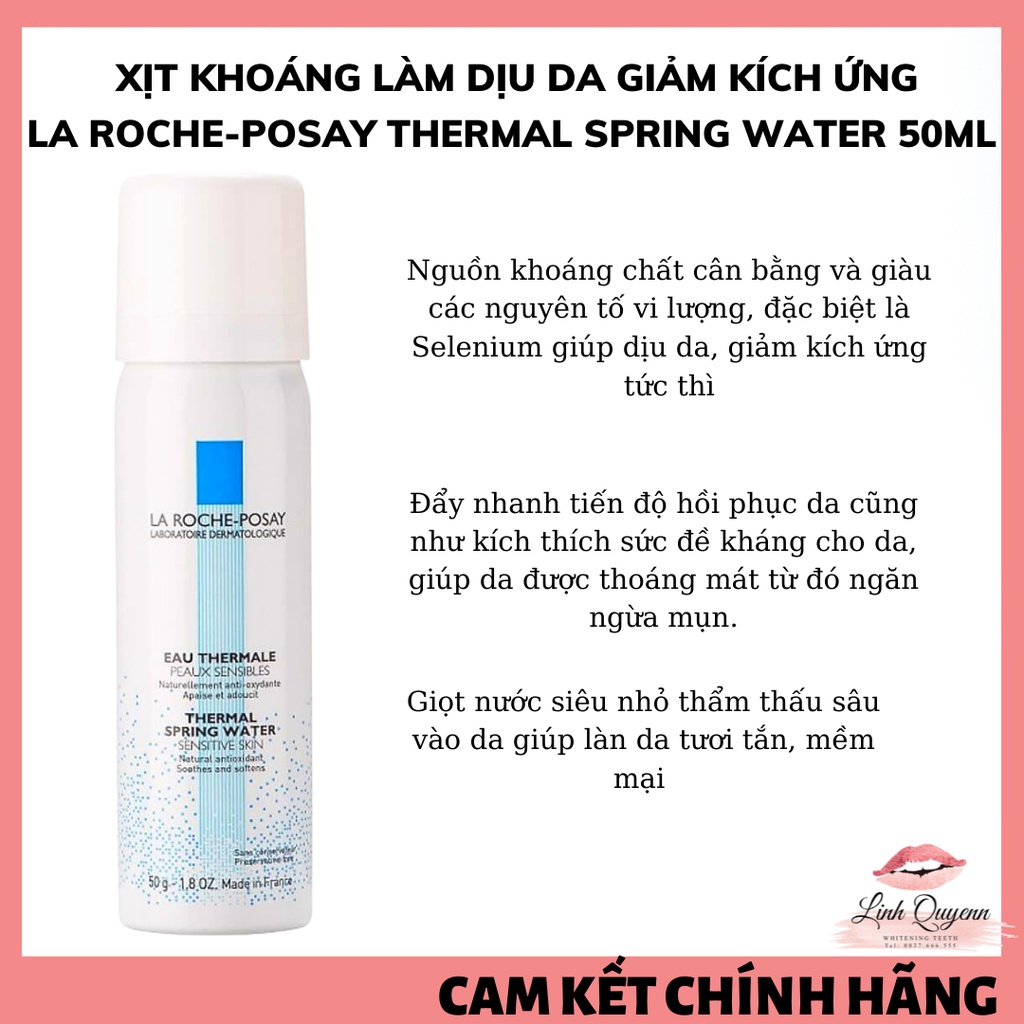Xịt Khoáng Làm Dịu, Bảo Vệ Da La Roche-Posay Thermal Spring Water 50ML