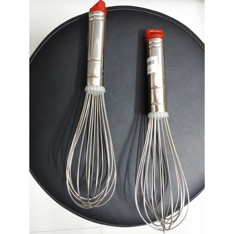 Phới lồng đánh trứng  inox 28cm cán đỏ