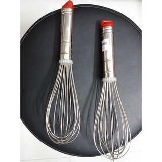 Phới lồng đánh trứng  inox 29cm cán đỏ/đen