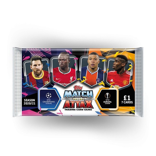 Pack 15 thẻ cầu thủ bóng đá Topps Match Attax Champions League 2020/21 - nguyên seal chính hãng mùa mới nhất