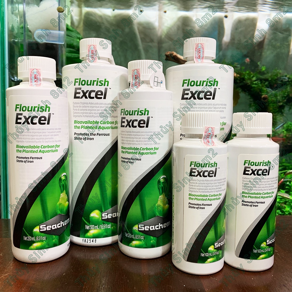 Phân Nước Bổ Trợ Seachem Flourish Excel - Phòng Diệt Rêu Hại và Cung cấp CO2 cho cây thủy sinh - 8m2