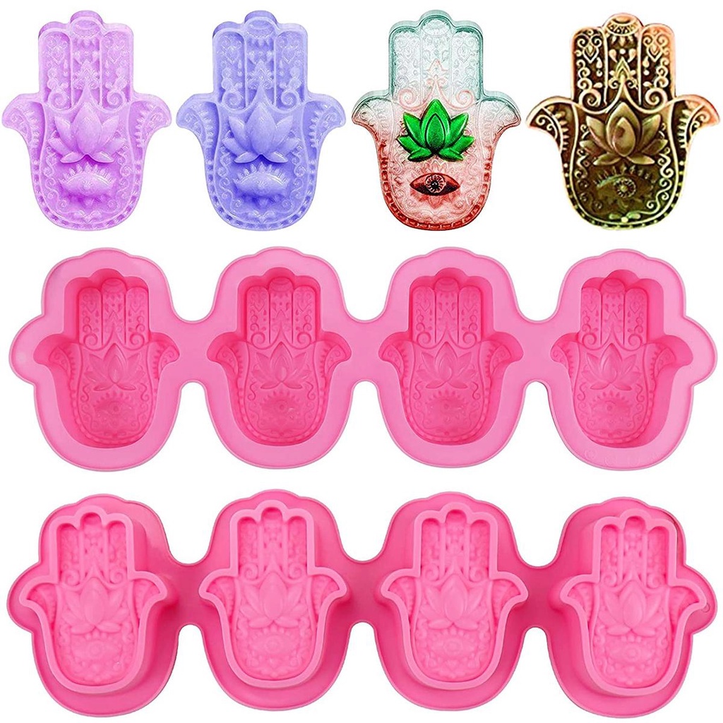 Khuôn Silicone Làm Xà Phòng Hình Bàn Tay Hamsa