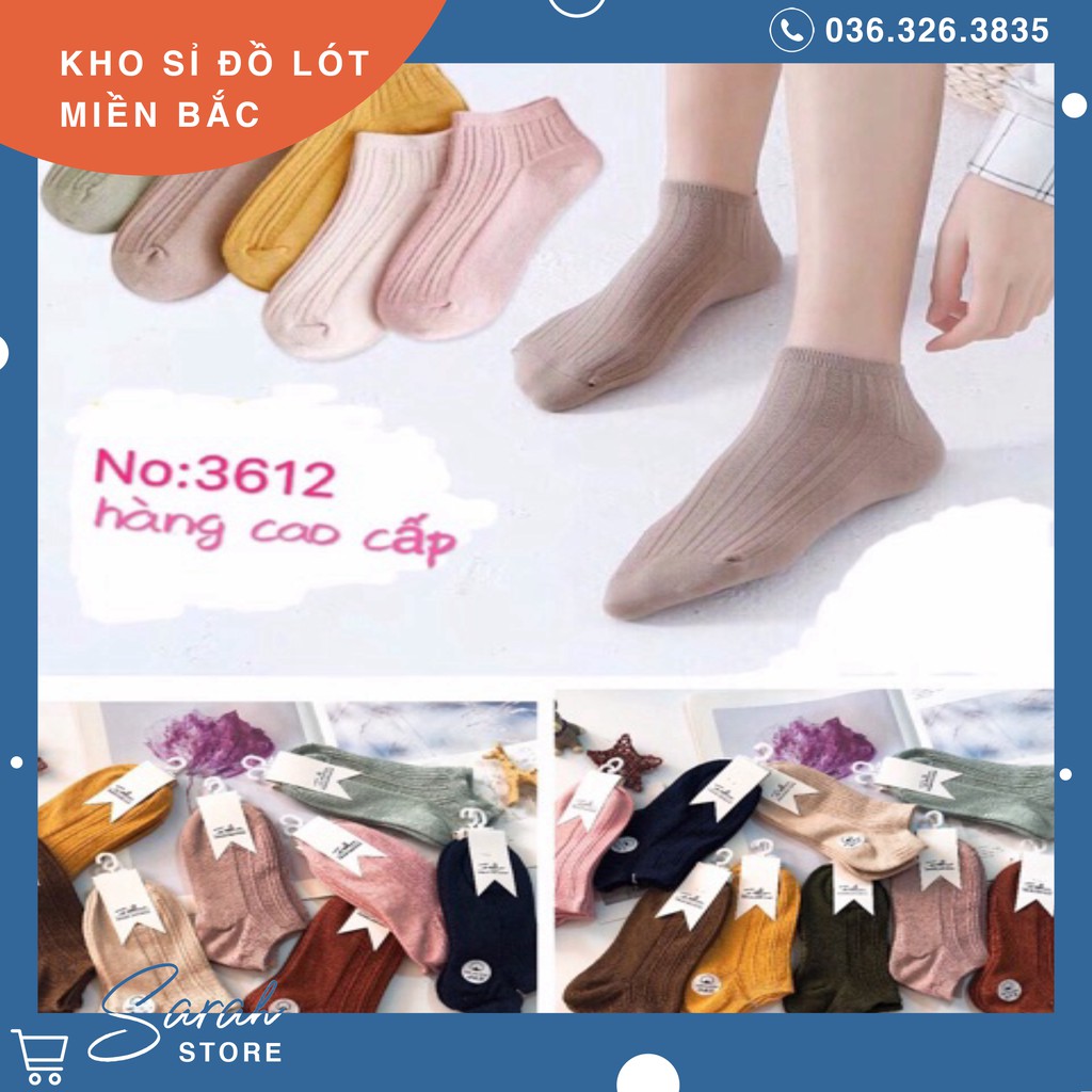 Set 10 Đôi Tất Len Gân Nữ Cao Cấp ( Tone Tối )