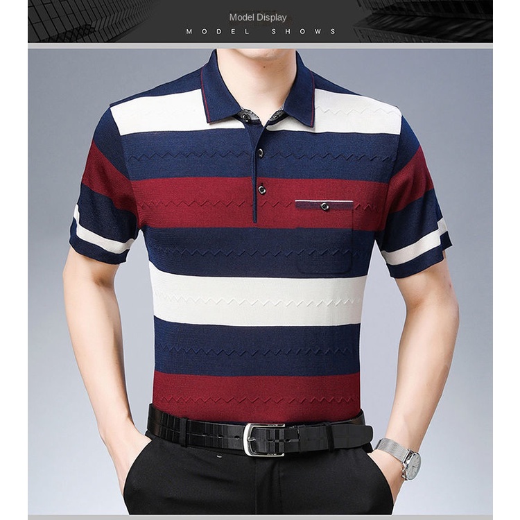 Áo Thun Polo Tay Ngắn Plus Size Cho Nam