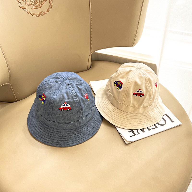 Nón Tai Bèo Mỏng Họa Tiết Sọc Caro Thời Trang Cho Bé