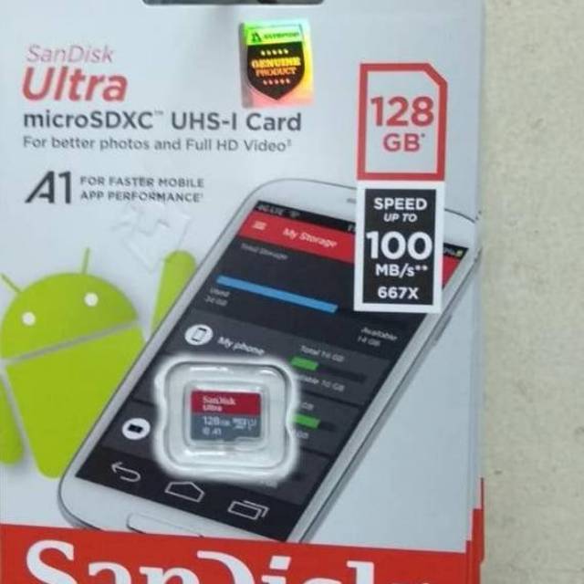 Máy Chơi Game Sandisk 128gb A1 Micro Sdxc Uhs-I Class 10 Chất Lượng Cao