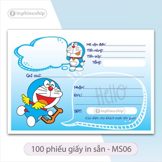Phiếu giao hàng, phiếu ship hàng 100 tờ (Mã số 06)