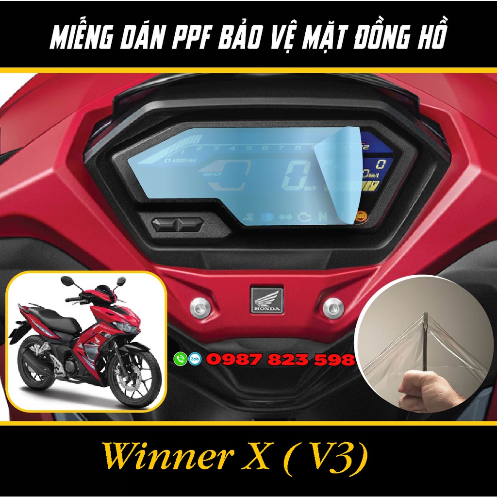 Winner X V3 2022 Miếng Dán PPF Bảo Vệ Chống Trầy Xước Màn Hình Honda Winner X 2022