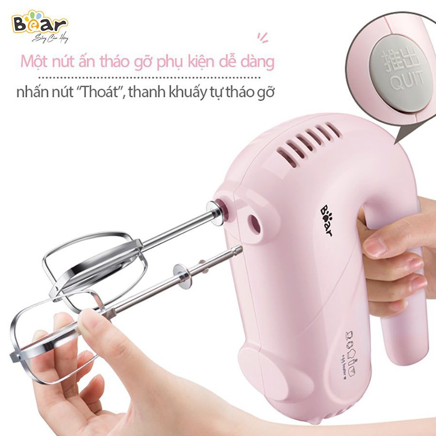 [Mã ELHA22 giảm 5% đơn 300K] Máy đánh trứng cầm tay, Máy trộn bột Bear DDQ-B02L1 và Bear DDQ-A01G1 chính hãng