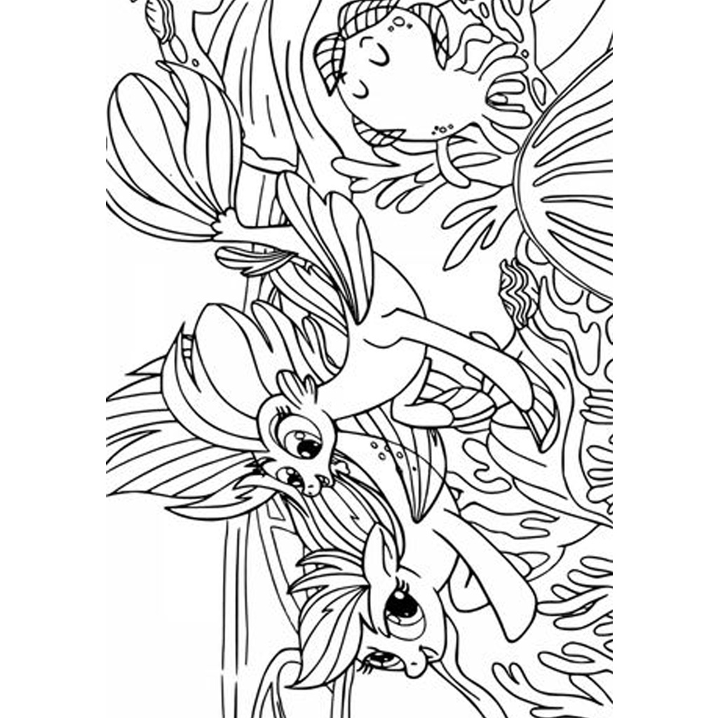 Bộ Tranh tô màu Pony cho bé tập tô màu