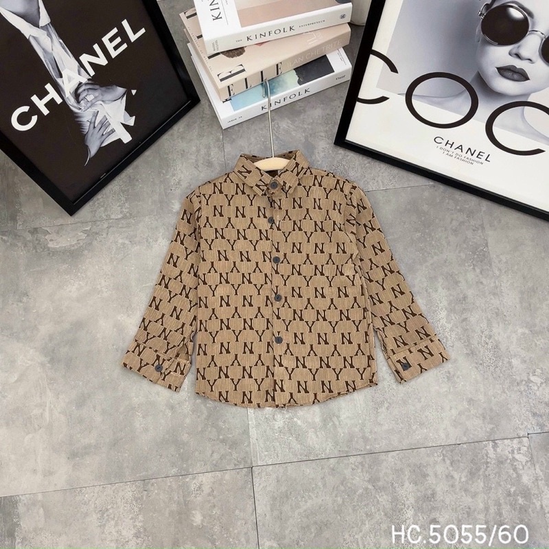 Áo sơ mi lụa dài tay cho bé 8-28kg