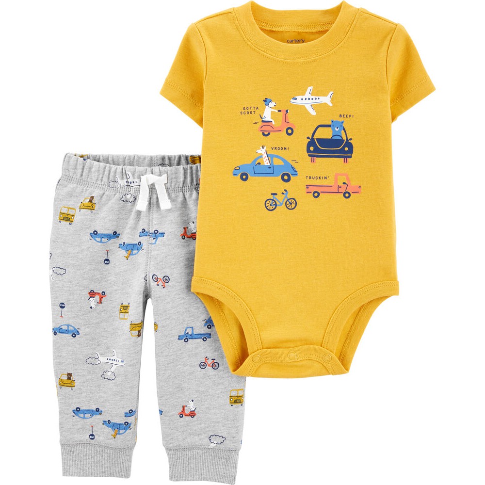 Set / Set Carter bodysuit và quần thun dài cho bé trai